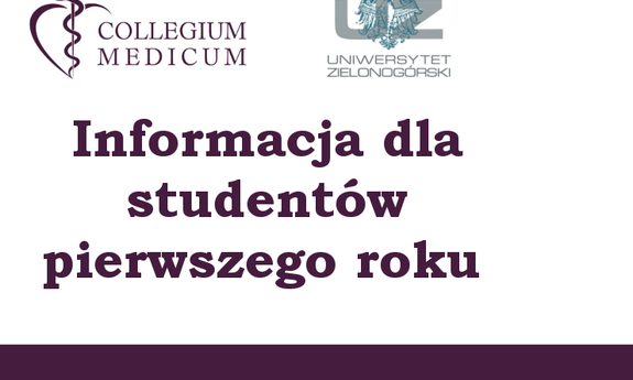 Informacja dla studentów pierwszego roku