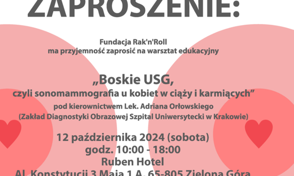 Zapraszamy na warsztaty "Boskie USG"!