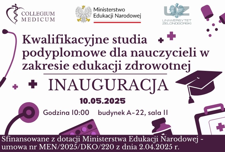 Uroczysta inauguracja I edycji kwalifikacyjnych studiów podyplomowych dla nauczycieli w zakresie edukacji zdrowotnej