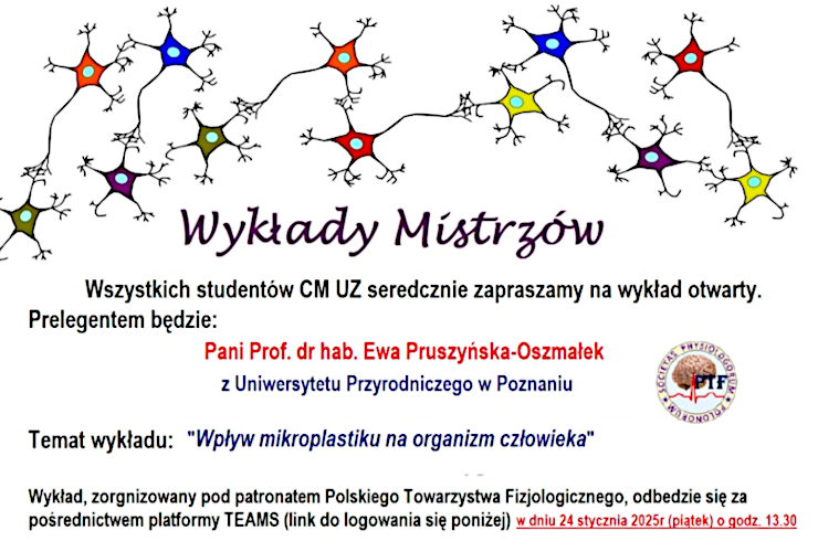 Wykłady Mistrzów  - "Wpływ mikroplastiku na organizm człowieka" - 24.01.2025